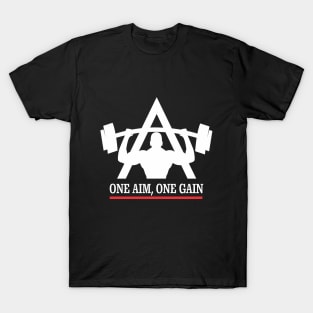 Planet fitness one aim one gain workout T-Shirt